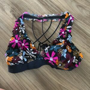 Victoria's Secret Multicolor Floral Lace Bralette